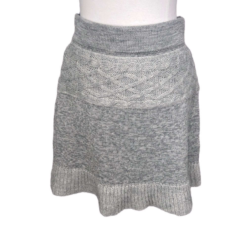 Dakini Cable Knit Sweater Skirt Mohair Blend Hem